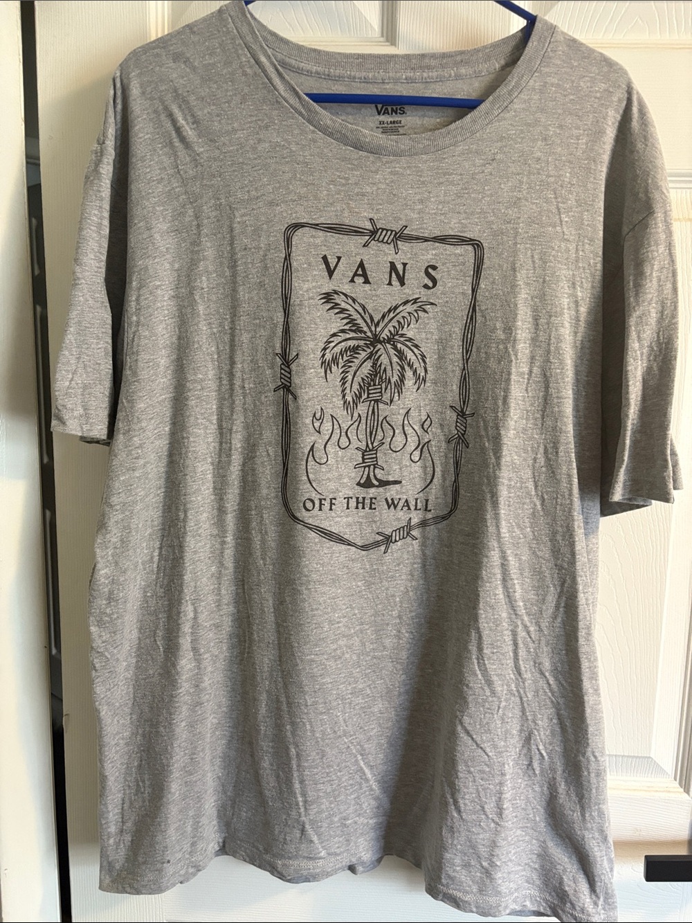 Vans - Gray Palm Tree 'Off The Wall' Graphic Tee